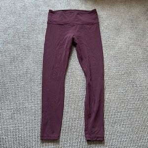 Athleta burgundy Elation leggings size Small Petite